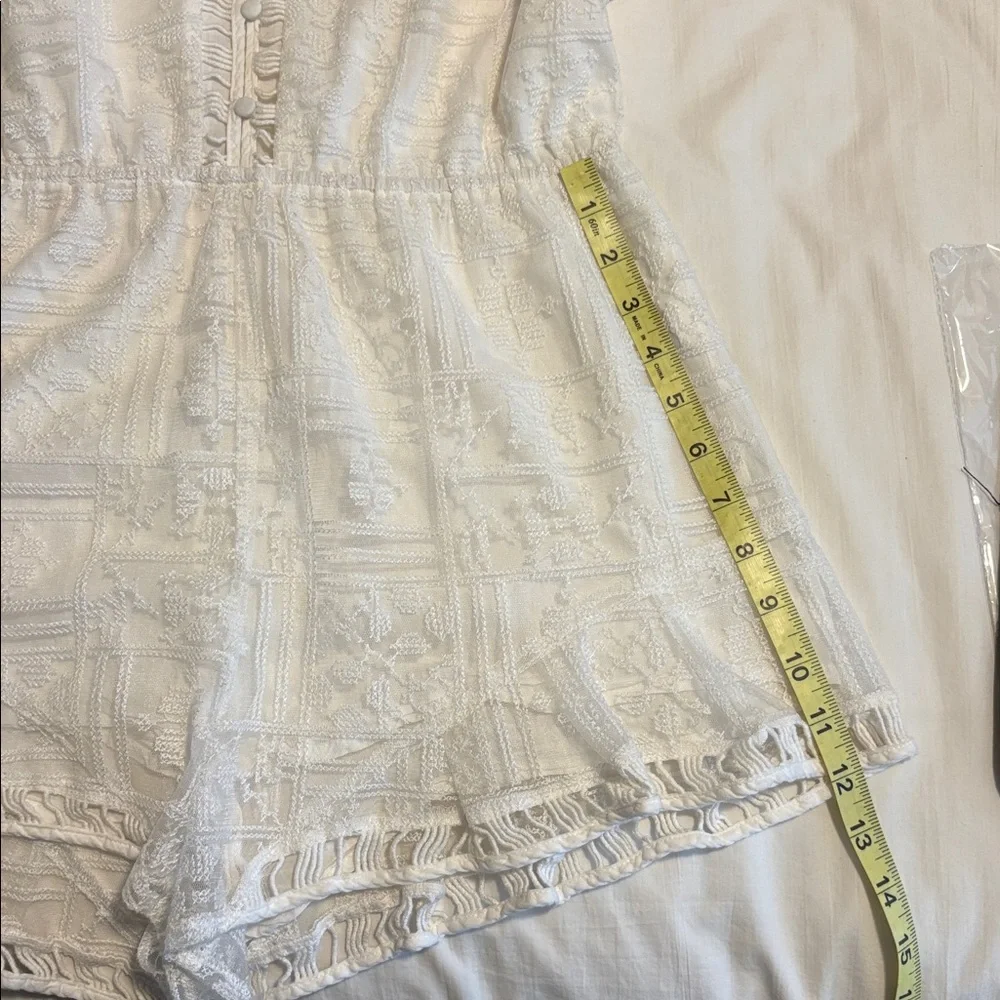 DO+BE Women’s Off White Lace Romper Size M - Picture 11 of 14